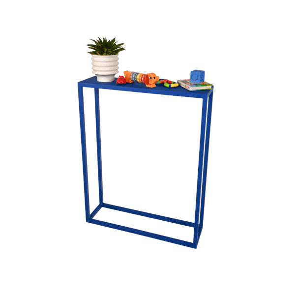 Table console Linea acier | écran bleu