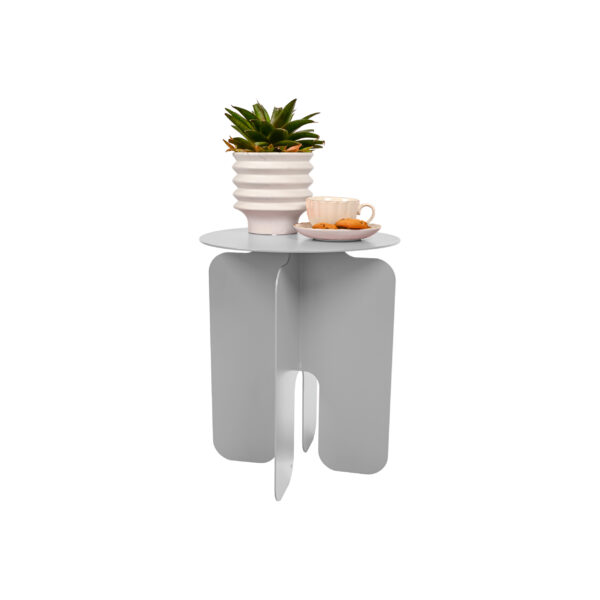 Stolik Lumo | Białe aluminium