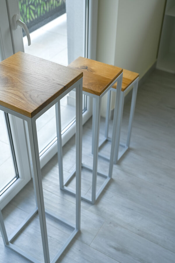 Plant stands Testis Wood | White Aluminium - Image 2