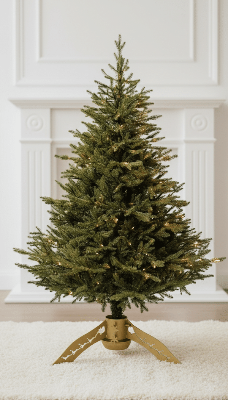 Christmas Tree Stand Reindeer | Pearl Gold